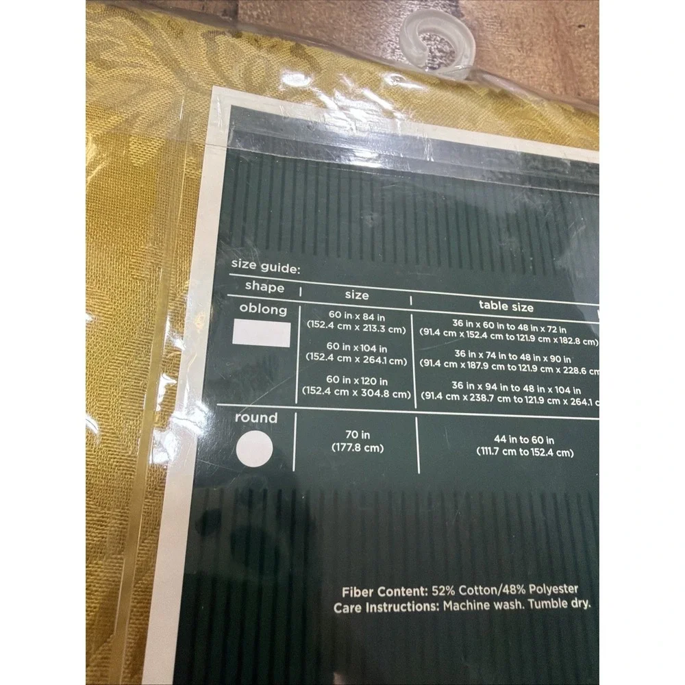 Target Gold Round Tablecloth 70